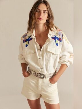 We The Free Take Flight Embroidered Shirt